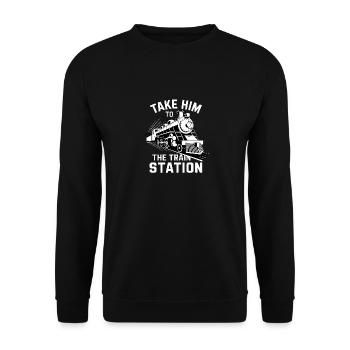 Train - Sweat-shirt Unisexe - noir - Devant - Alina (178cm) & Michal (187cm)
