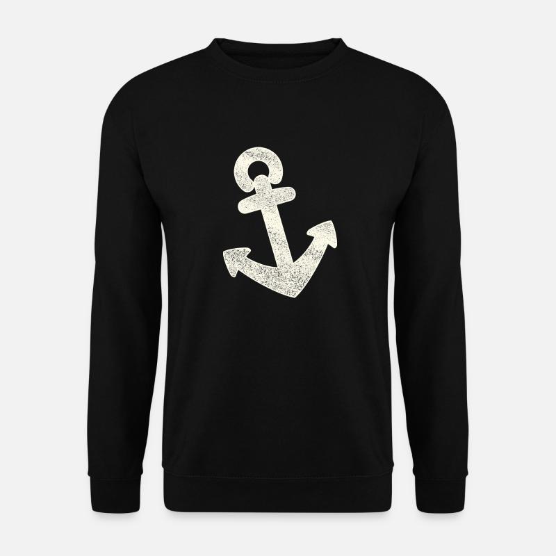 Anchor distressed - Unisex Sweatshirt - black