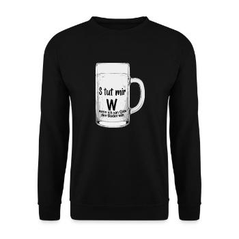 Es tut mir weh Cuir de verre - Sweat-shirt Unisexe - noir - Devant - Alina (178cm) & Michal (187cm)
