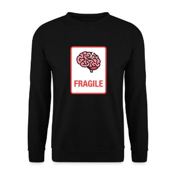 Fragile - Unisex Sweatshirt - black - Front - Alina (178cm) & Michal (187cm)