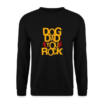 Papa chien – tu es tout simplement génial ! - Sweat-shirt Unisexe - noir - Devant - Alina (178cm) & Michal (187cm)
