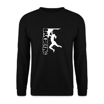 Boulder Print Women - White - Unisex Sweatshirt - black - Front - Alina (178cm) & Michal (187cm)