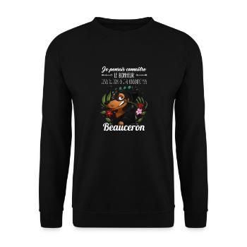 Le bonheur Beauceron - Sweat-shirt Unisexe - noir - Devant - Alina (178cm) & Michal (187cm)