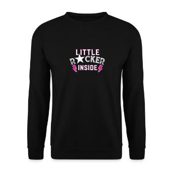 Schwangerschaft schwanger Mama Kind Baby Geschenk - Unisex Pullover - Schwarz - Vorne - Alina (178cm) & Michal (187cm)