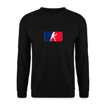 Table tennis blue white red streetwear - Unisex Sweatshirt - black - Front - Alina (178cm) & Michal (187cm)