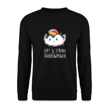 Rainbow cloud creative gift funny power - Unisex Sweatshirt - black - Front - Alina (178cm) & Michal (187cm)