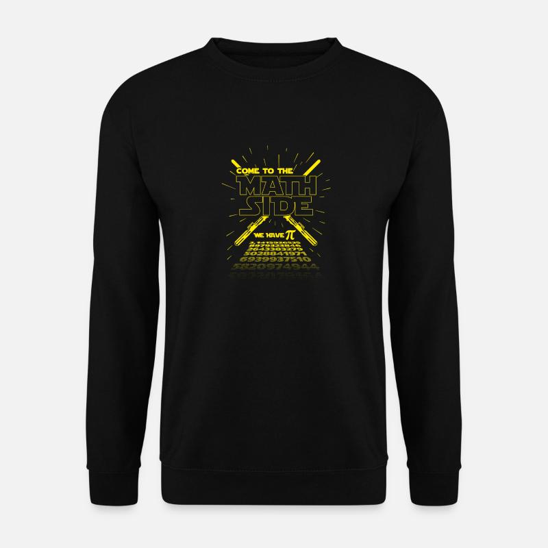 Komm auf die Mathe Seite - Pi Wortspiel Humor - Unisex Pullover - Schwarz