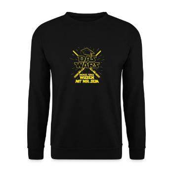 Das wars - Schule Abitur Abschluss Studium Spruch - Unisex Pullover - Schwarz - Vorne - Alina (178cm) & Michal (187cm)