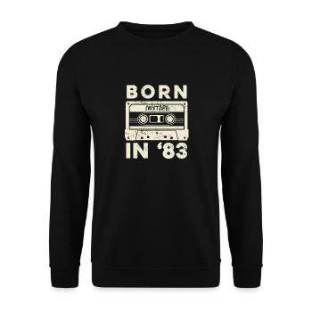 1983 Vintage Birthday Gift Idea Mixtape - Sweat-shirt Unisexe - noir - Devant - Alina (178cm) & Michal (187cm)