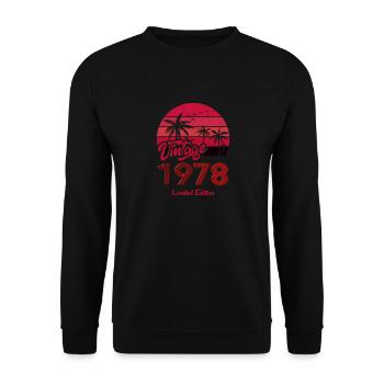 Vintage Year 1978 Limited Edition Red - Unisex Sweatshirt - black - Front - Alina (178cm) & Michal (187cm)