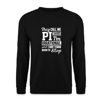 T-shirt Pi Day - Sweat-shirt Unisexe - noir - Devant - Alina (178cm) & Michal (187cm)