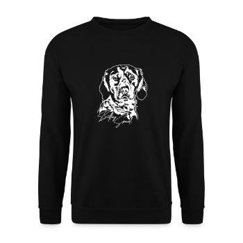 BRITTANY SPANIEL Portrait Chiens Chien Wilsigns - Sweat-shirt Unisexe - noir - Devant - Alina (178cm) & Michal (187cm)