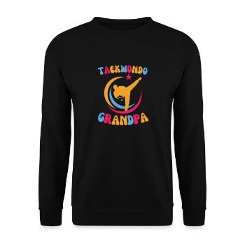 Männer Kampfsport Lustig Taekwondo Opa - Unisex Pullover - Schwarz - Vorne - Alina (178cm) & Michal (187cm)