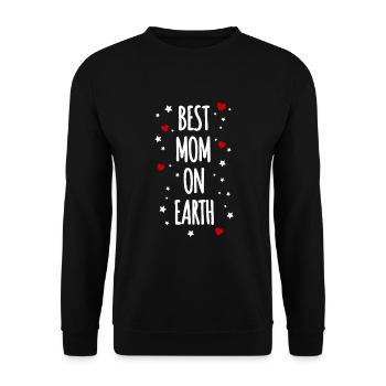 Meilleure maman sur Terre - Sweat-shirt Unisexe - noir - Devant - Alina (178cm) & Michal (187cm)