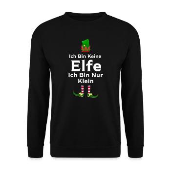 Weihnachten Elfe Gnome Geschenk - Unisex Pullover - Schwarz - Vorne - Alina (178cm) & Michal (187cm)