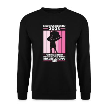 Kindergarten 2023 Dabbing Kindergartenanfänger Ges - Unisex Pullover - Schwarz - Vorne - Alina (178cm) & Michal (187cm)