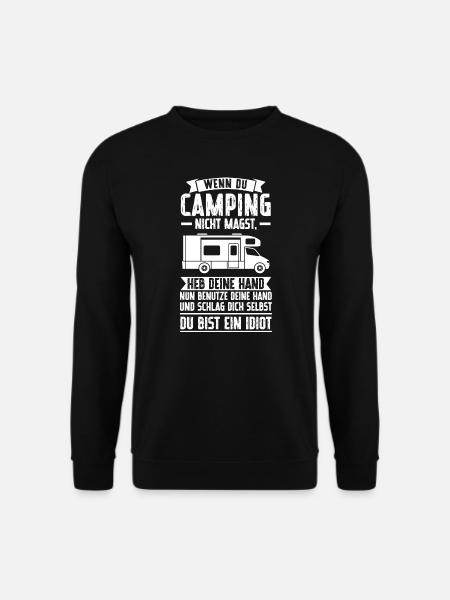 Campen Camping Camping-Liebhaber Geschenk - Unisex Pullover - Schwarz