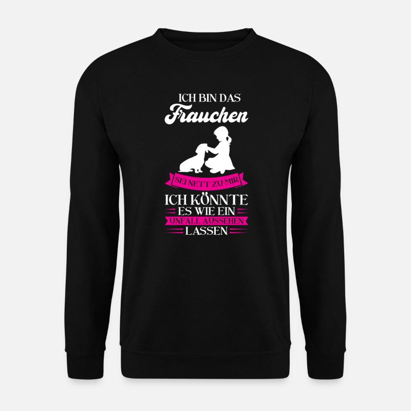 Dackel Hund Dachshunde Geschenk - Unisex Pullover - Schwarz