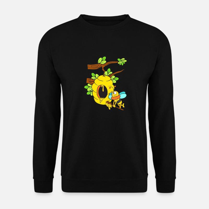 Abeille avec ruche sur la branche - Sweat-shirt Unisexe - noir