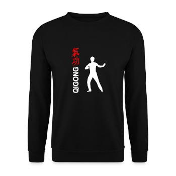 Qigong - Chigong - Sweat-shirt Unisexe - noir - Devant - Alina (178cm) & Michal (187cm)