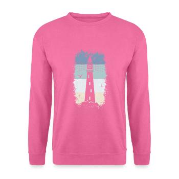 Phare Retro mer nord Baltique côte vacances S - Sweat-shirt Unisexe - rose - Devant