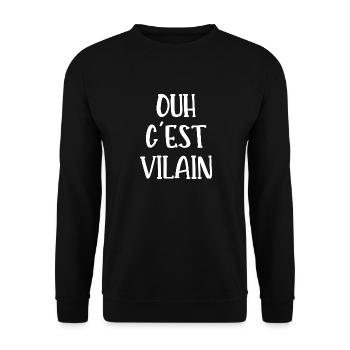 ouh c'est vilain - Sweat-shirt Unisexe - noir - Devant - Alina (178cm) & Michal (187cm)