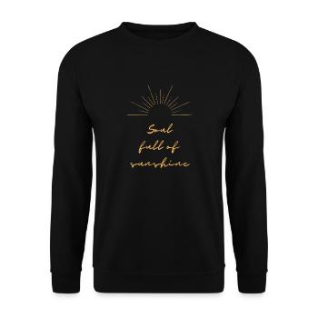 Soul full of sunshine - Unisex Pullover - Schwarz - Vorne - Alina (178cm) & Michal (187cm)