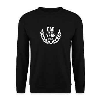 Dad of the year 2025 Father Baby Dad 2025 Father's Day - Unisex Sweatshirt - black - Front - Alina (178cm) & Michal (187cm)