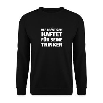 ENTERREMENT DE VIE DE JEUNE FILLE EN TRAIN DE BOIRE DRÔLE - Sweat-shirt Unisexe - noir - Devant - Alina (178cm) & Michal (187cm)