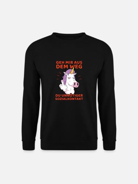 Get out of my way you unnecessary social contact - Unisex Sweatshirt - black