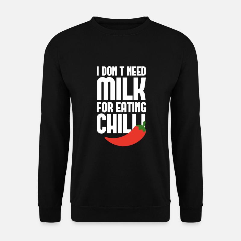 Milch vs Chili - Unisex Pullover - Schwarz