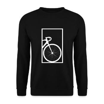 Vélo de route, Hommes, Cyclisme, Cyclisme, Cadeau - Sweat-shirt Unisexe - noir - Devant - Alina (178cm) & Michal (187cm)