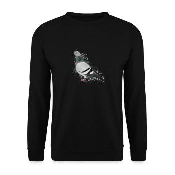 Pigeon Bird Bird Lover Birdwatcher - Unisex Sweatshirt - black - Front - Alina (178cm) & Michal (187cm)