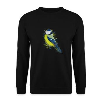 Blue Bird Bird Lover Birdwatcher - Unisex Sweatshirt - black - Front - Alina (178cm) & Michal (187cm)