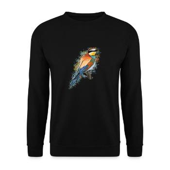 Bee-eater Bird Bird lover Birdwatcher - Unisex Sweatshirt - black - Front - Alina (178cm) & Michal (187cm)