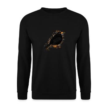 Blackbird Bird Bird Lover Birdwatcher - Unisex Sweatshirt - black - Front - Alina (178cm) & Michal (187cm)