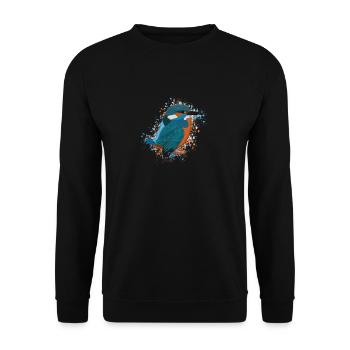 Kingfisher Bird Bird Lover Birdwatcher - Unisex Sweatshirt - black - Front - Alina (178cm) & Michal (187cm)