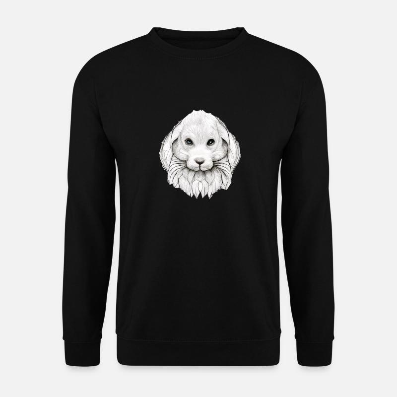 Hase in Comic Style - Unisex Pullover - Schwarz