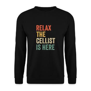 Détendez-vous Le violoncelliste est ici Violoncelliste - Sweat-shirt Unisexe - noir - Devant - Alina (178cm) & Michal (187cm)