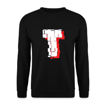 kacheln weiss rot t - Unisex Pullover - Schwarz - Vorne - Alina (178cm) & Michal (187cm)