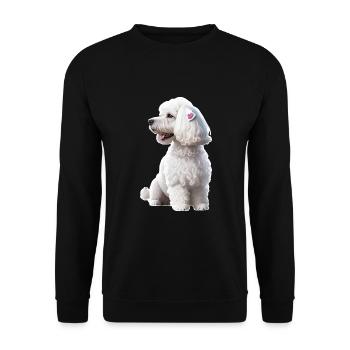 Caniche - Sweat-shirt Unisexe - noir - Devant - Alina (178cm) & Michal (187cm)