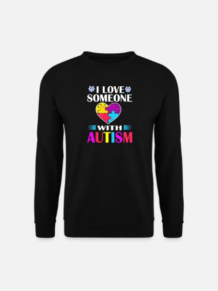 I Love Someone with Autism Awareness - Unisex Sweatshirt - black