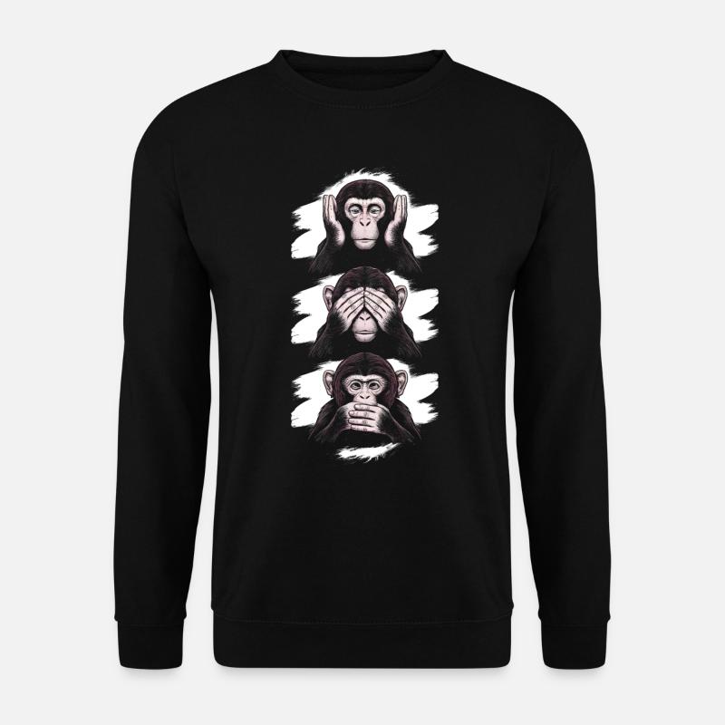3 Monkeys - Unisex Sweatshirt - black