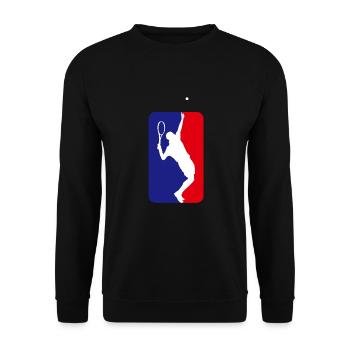 Tennis Logo - Sweat-shirt Unisexe - noir - Devant - Alina (178cm) & Michal (187cm)