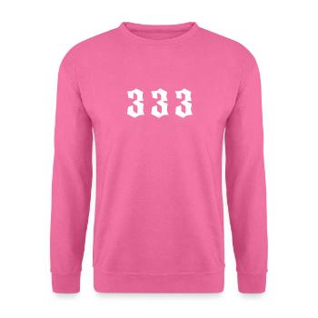 333 Engelszahl Engelsnummer Geschenk - Unisex Pullover - Pink - Vorne