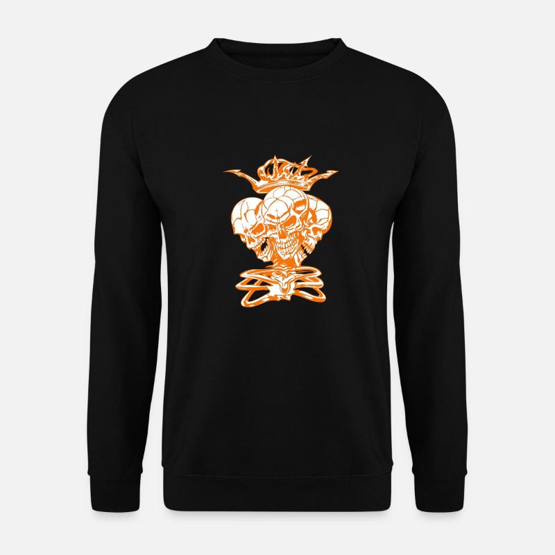 Skull-Skelett-King-Krone - Unisex Pullover - Schwarz