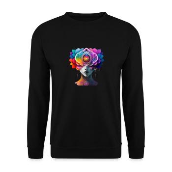 Lady Chakra - Unisex Sweatshirt - black - Front - Alina (178cm) & Michal (187cm)