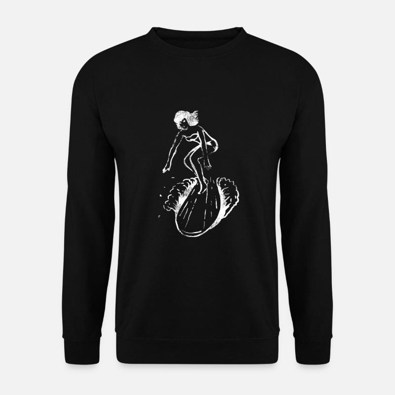 Surfer Welle Wassersport Surfing Wellenreiter - Unisex Pullover - Schwarz