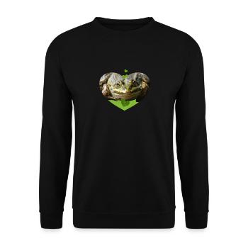 Crapaud grenouille Grenouilles Prince - Sweat-shirt Unisexe - noir - Devant - Alina (178cm) & Michal (187cm)