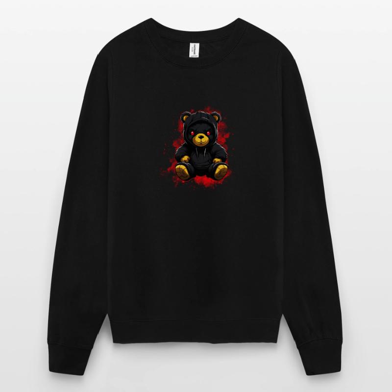 Cooler Horror Teddybär mit Kapuzenpullover Böse Unisex Pullover